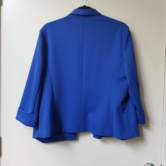 Kasper 3/4 Sleeve Open Front Blazer - Picture 2 of 5